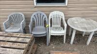 8- yard chairs, 1- table