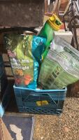 Lawn fertilizer and seed