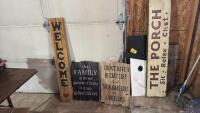 Assorted home signs