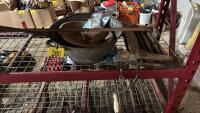 Antique bread bowl and clothes ringer