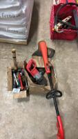 Milwaukee power tools, weed whipper, assorted shop tools