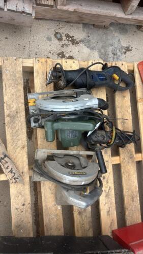 2- circular saws 1- angle grinder 1- sawzall