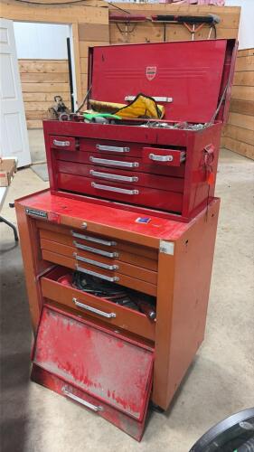 Toolbox on casters (contents included)