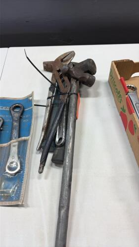Assorted hammers/ pliers/ crescent wrench