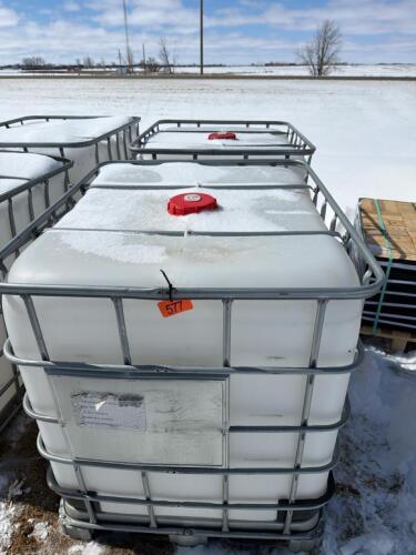 2- 1000 litre totes (rinsed)