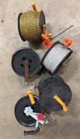 5 assortment of electric fencing wire and reels