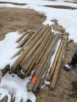 Assortment of small fence posts