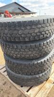 4-11R 24.5 tires on alum rims