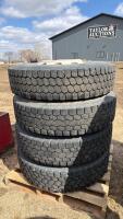 4- 11R 24.5 tires on alum rims