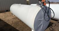 1000 gallon fuel tank w/electric pump