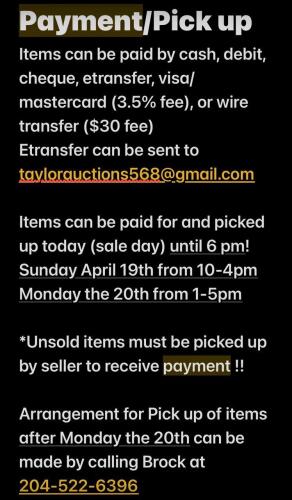 Payment & Pick up