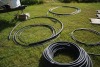 Quantity of 3/4" - 1 1/2" black pipe - 2