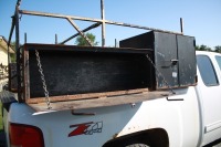 4 - metal truck tool boxes w/ carry rack