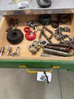 Assorted pins and wires chains