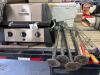 Broil king camper bar b q, stabilizers, wiener sticks etc
