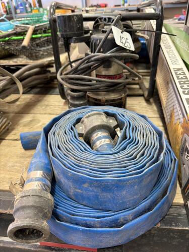 Red lion sump pump and layflat hose