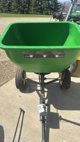 JD tow behind fertilizer spreader