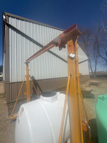 Adjustable shop hoist w/2 ton chain hoist