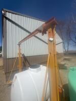 Adjustable shop hoist w/2 ton chain hoist