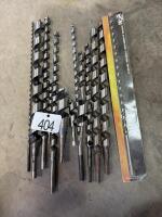 Assortment of auger bits
