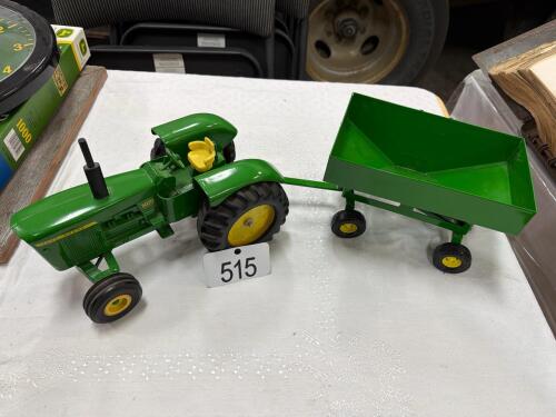 JD 5020 toy tractor and grain cart