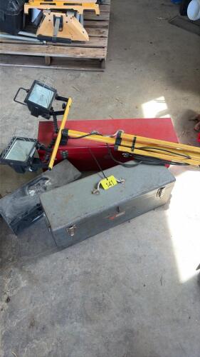 3- tool boxes, shop light