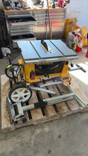 DeWalt table saw, and stand