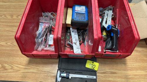 Drill bits, rasps, caliper etc