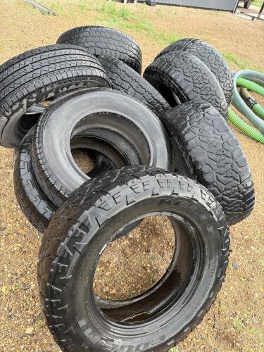 Assorted well used tires