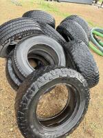 Assorted well used tires