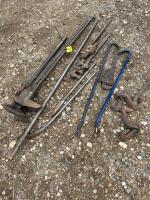 Jack all pipe wrenches crow bars and tire spoons