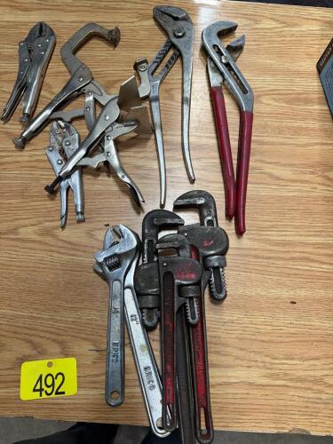 Vise grips, Chanel locks,pipe wrenches