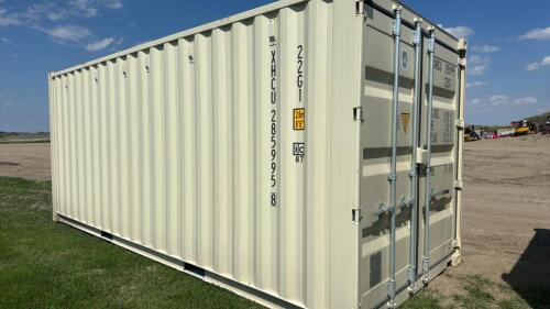 20ft storage container with door on one end