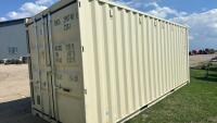 20ft storage container with door on one end