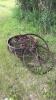 Assortment of antique axles and steel wheels - 3