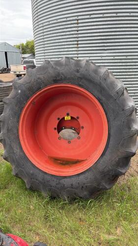18.4-38 tire on rim/extra rim include