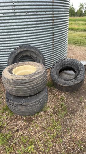 2- 31x13.50-15 Implement tires on rims/ 1-11.00-16SL implement tire/ 1- 31-13.50-15 implement tire