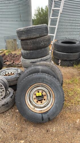 Assortment of used tires