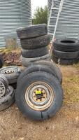 Assortment of used tires