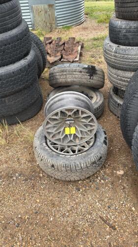 Assorted tires on rims