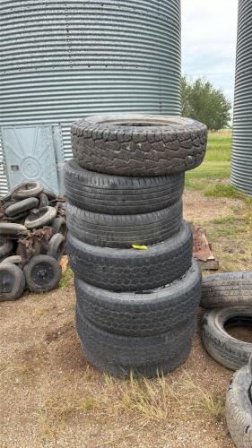 Assorted used tires