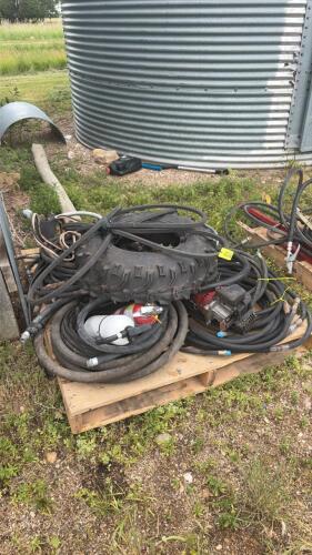 Assorted belts/ fuel line/ hydraulic hose