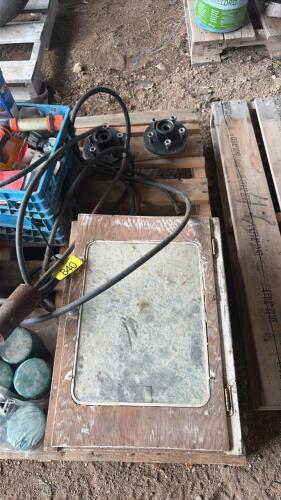 Tiger torch/ small air tank/ shop supplies/ small cabinet