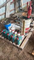 Assorted oil and hand pumps