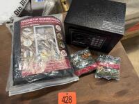 Mini safe, 2-magnetic screen doors, bracelets