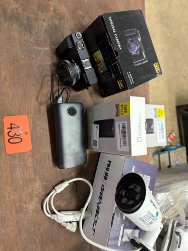 Digital camera,3- power banks,security camera