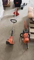 Chainsaw and weed whacker
