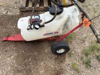 Pull type yard sprayer