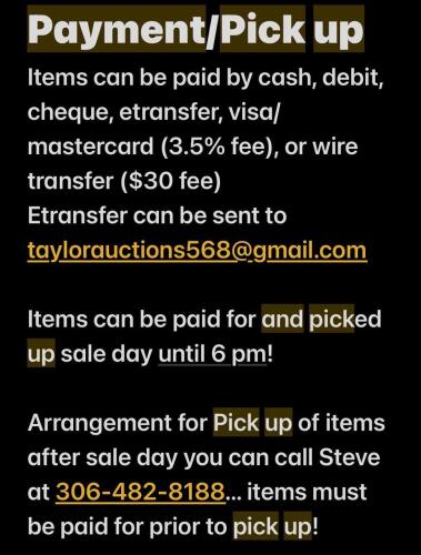 Payment & Pick up