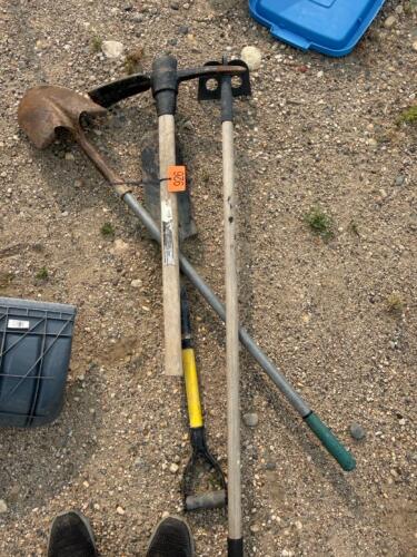 Shovels, pick axe